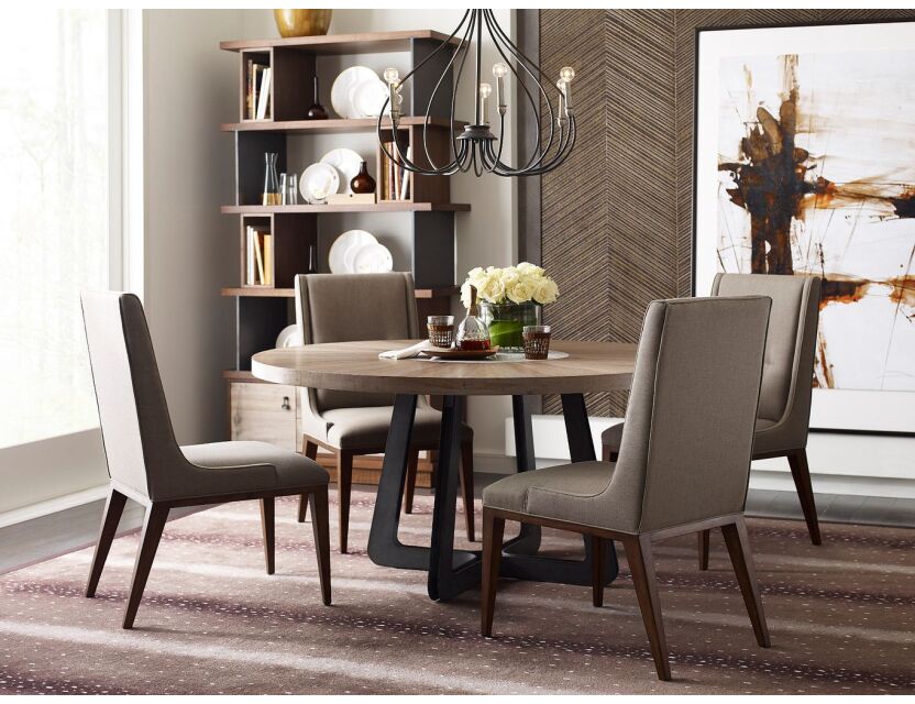 CONCENTRIC ROUND DINING TABLE COMPLETE Room Scene 1