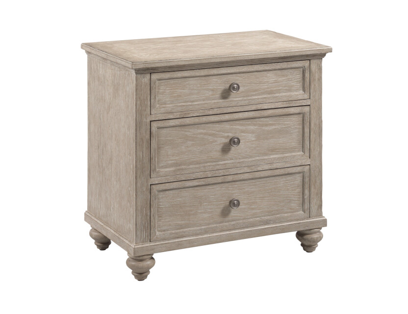 MIRIAM THREE DRAWER STRAIGHT NIGHTSTAND - BREVE