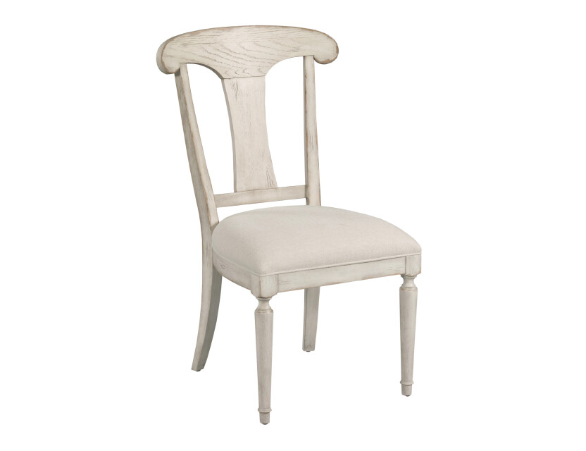 MAEVE WOOD BACK SIDE CHAIR - CRÈME