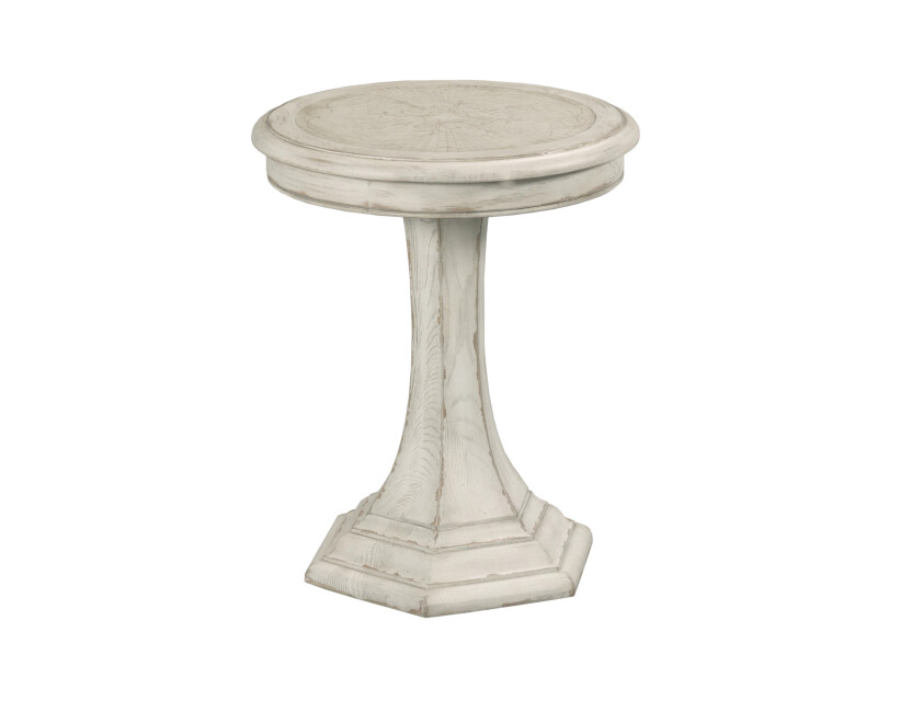 CIVETTE ROUND END TABLE - CREME