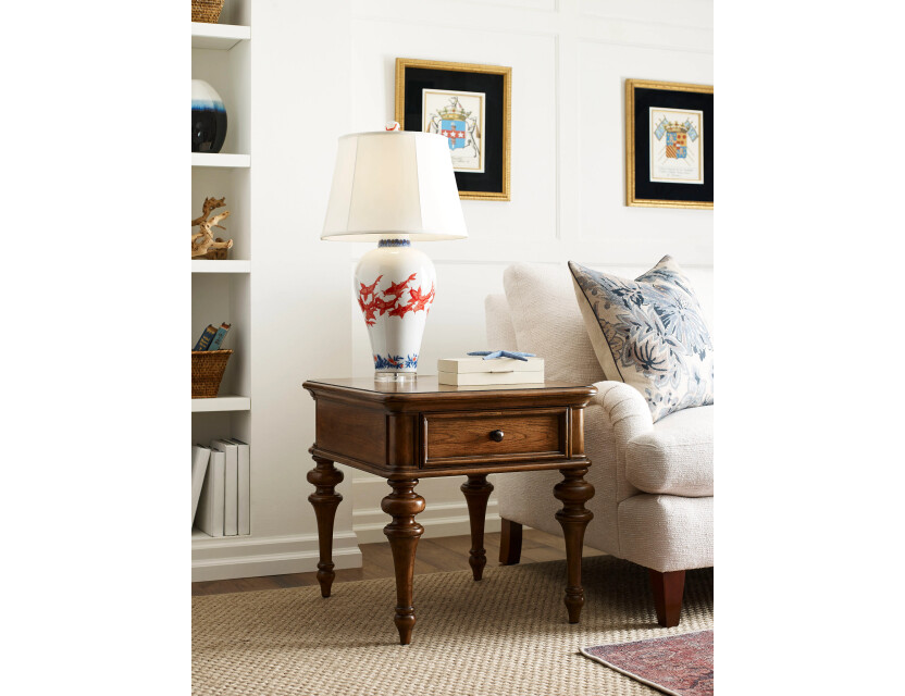 PEARSON RECTANGULAR DRAWER END TABLE Room Scene 1