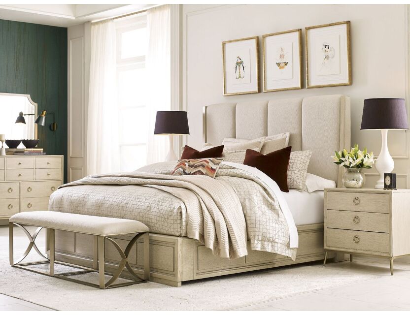 SIENA UPHOLSTERED QUEEN BED COMPLETE Room Scene 1